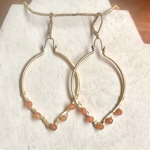 Coral Agate Drop Earrings